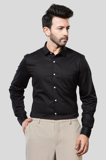 Jonesburg Men's Solid Slim Fit Formal Shirt