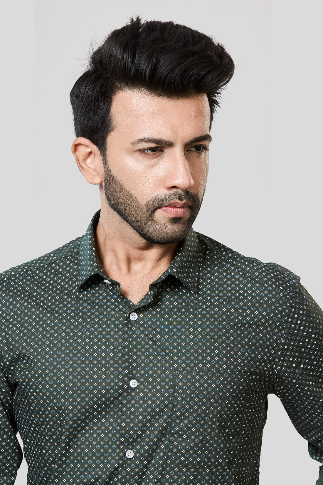 Jonesburg Men's Printed Slim Fit Formal Shirt