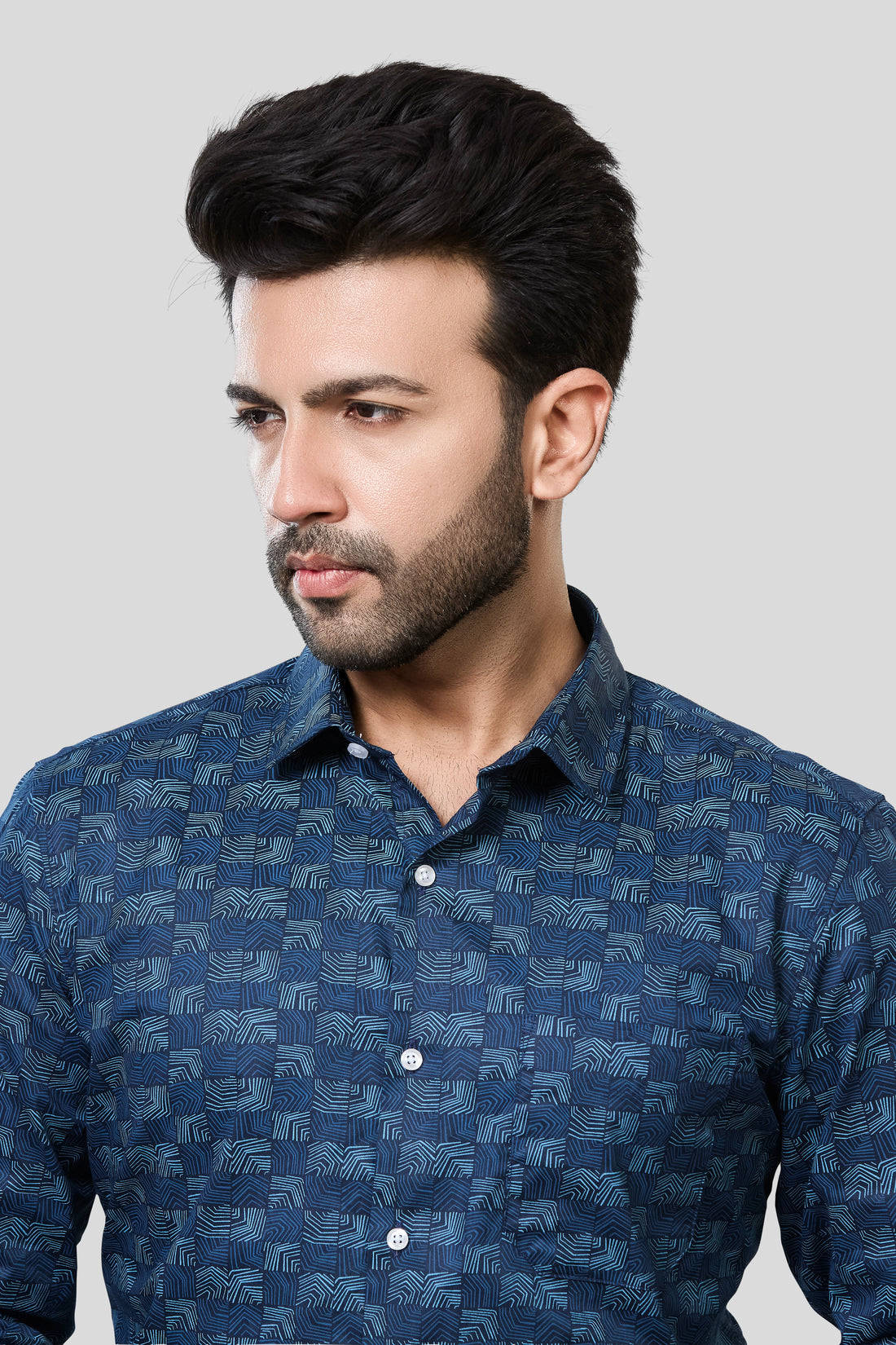 Jonesburg Men's Printed Slim Fit Formal Shirt