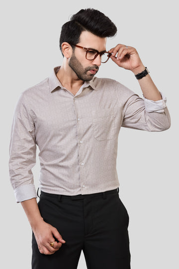 Jonesburg Men's Printed Slim Fit Formal Shirt