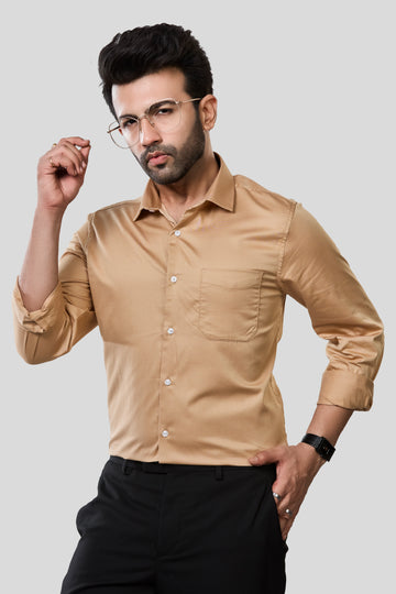 Jonesburg Men's Solid Slim Fit Formal Shirt