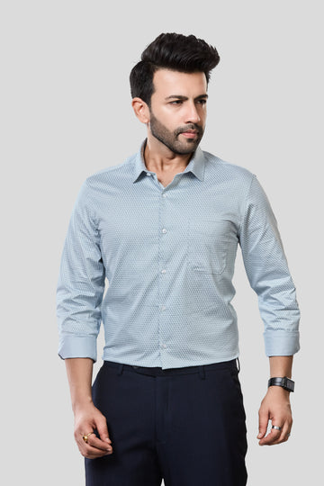 Jonesburg Men's Printed Slim Fit Formal Shirt