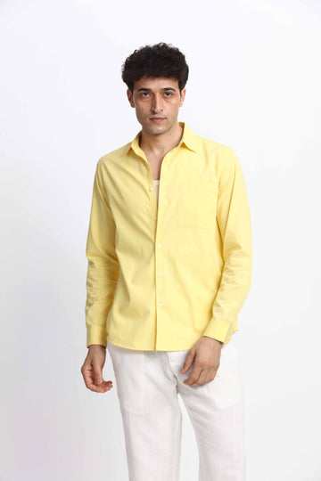 BUTTER YELLOW POPLIN SHIRT