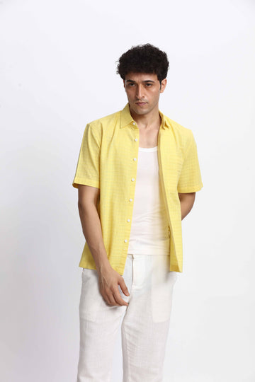 YELLOW RELAXED BOXY SHIRT