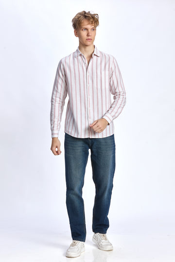 RED STRIPE REGULAR FIT SHIRT