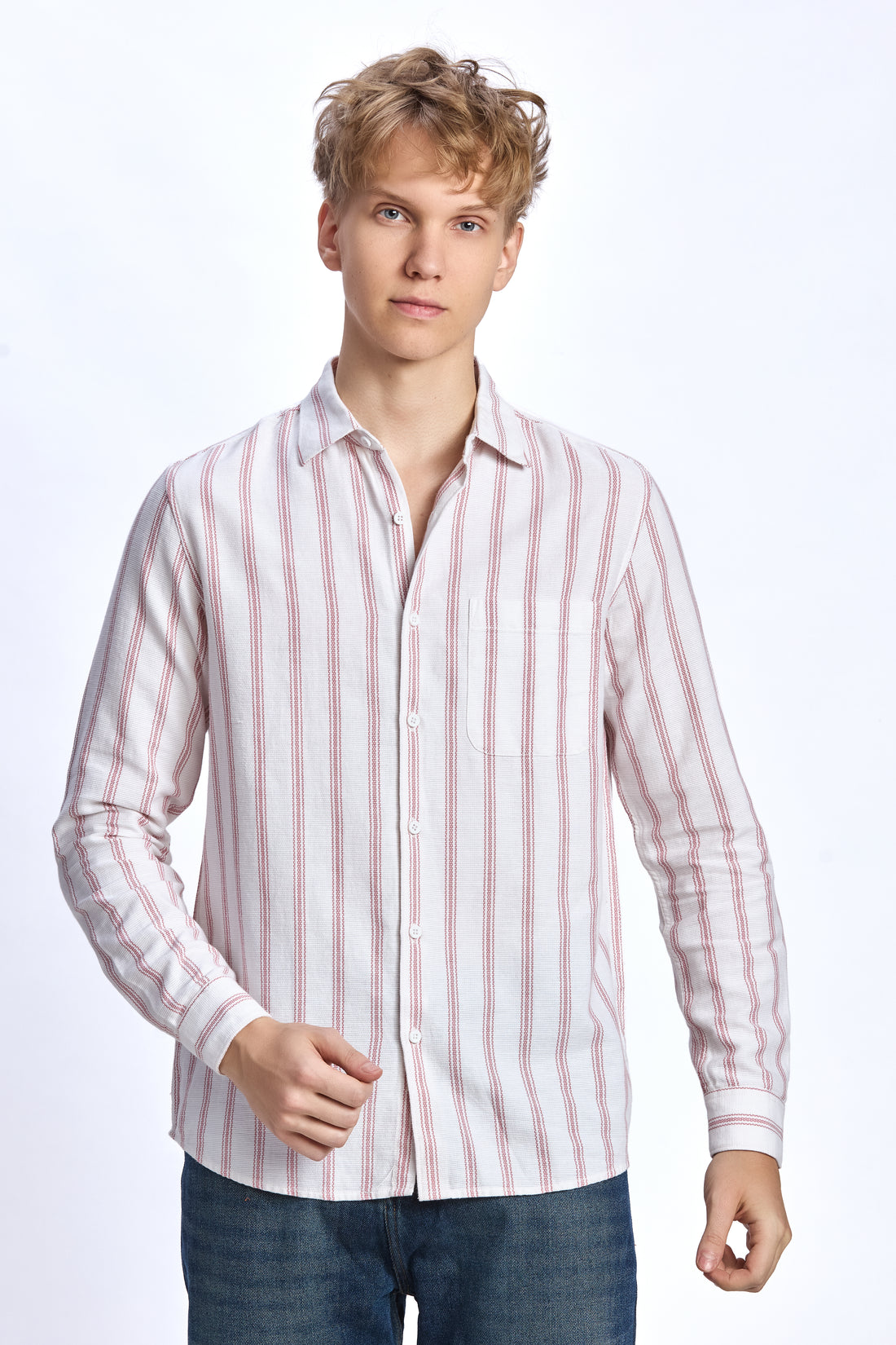 RED STRIPE REGULAR FIT SHIRT