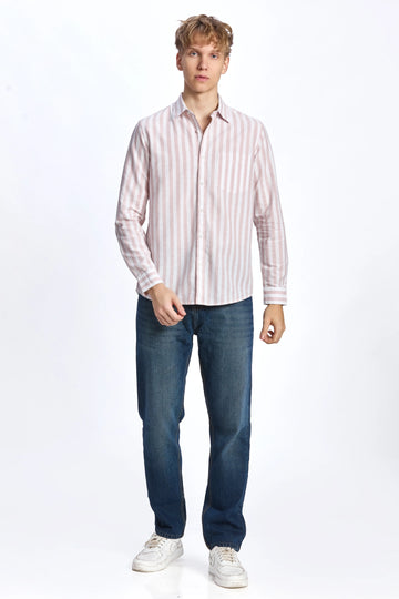 PINK STRIPES REGULAR FIT SHIRT