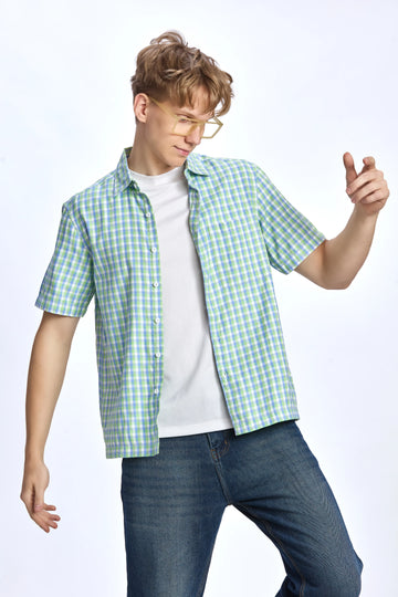 WHITE  BOXY FIT CHEAKS  SHIRT