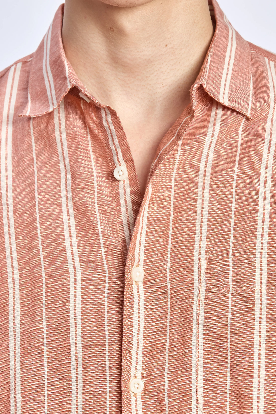 ORANGE STRIPE REGULAR FIT SHIRT