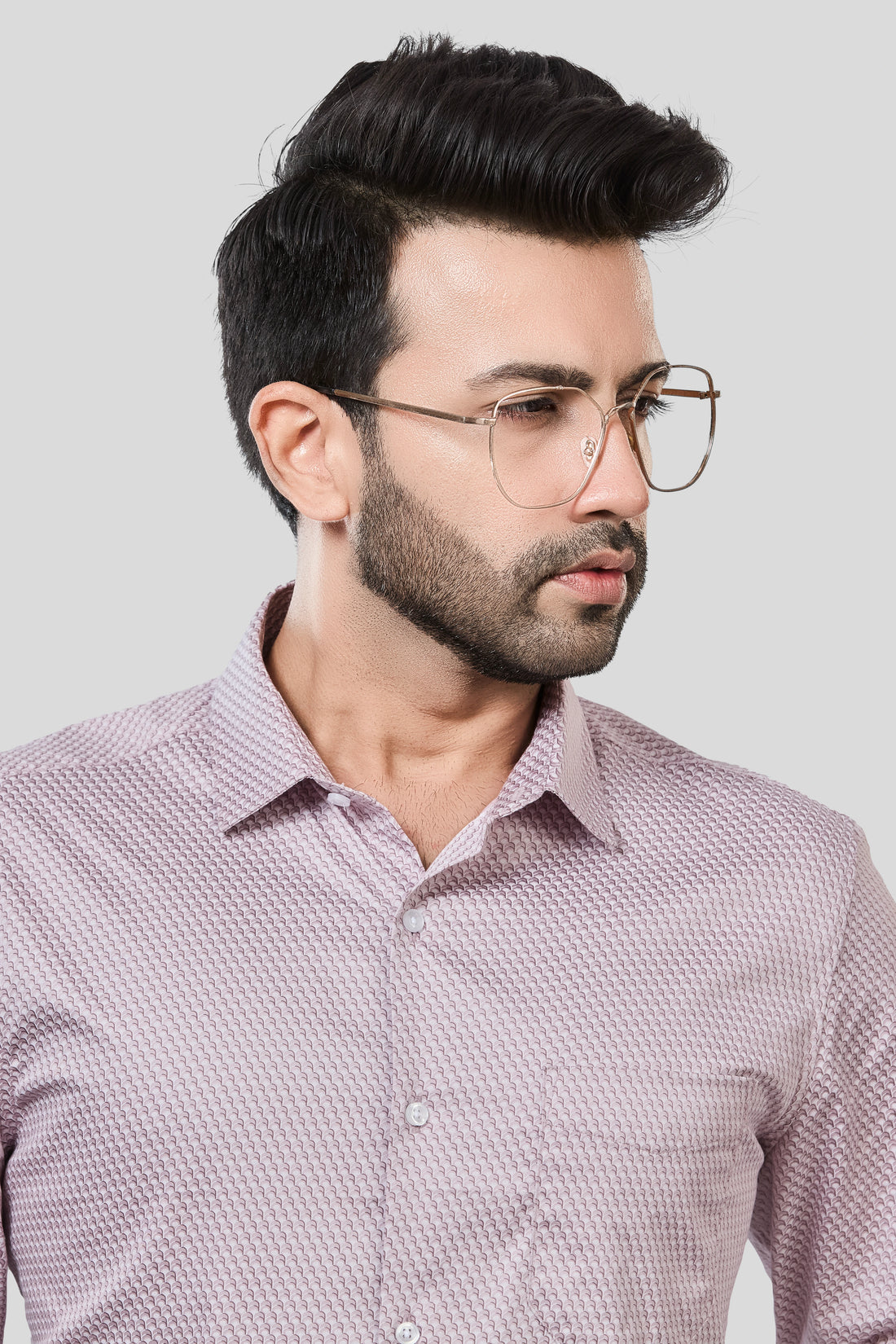 Jonesburg Men's Printed Slim Fit Formal Shirt
