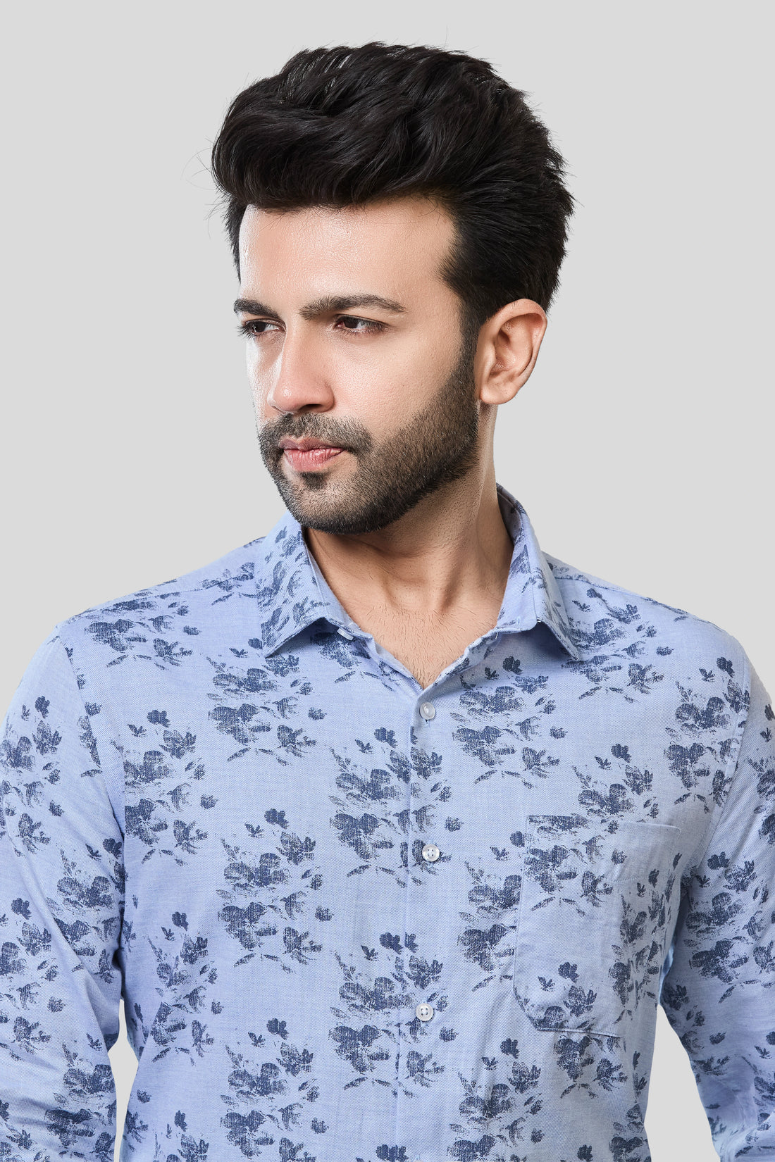 Jonesburg Men's Printed Slim Fit Formal Shirt
