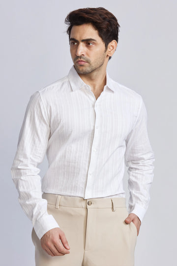 JONESBURG WHITE SLIM FIT FORMAL SHIRT