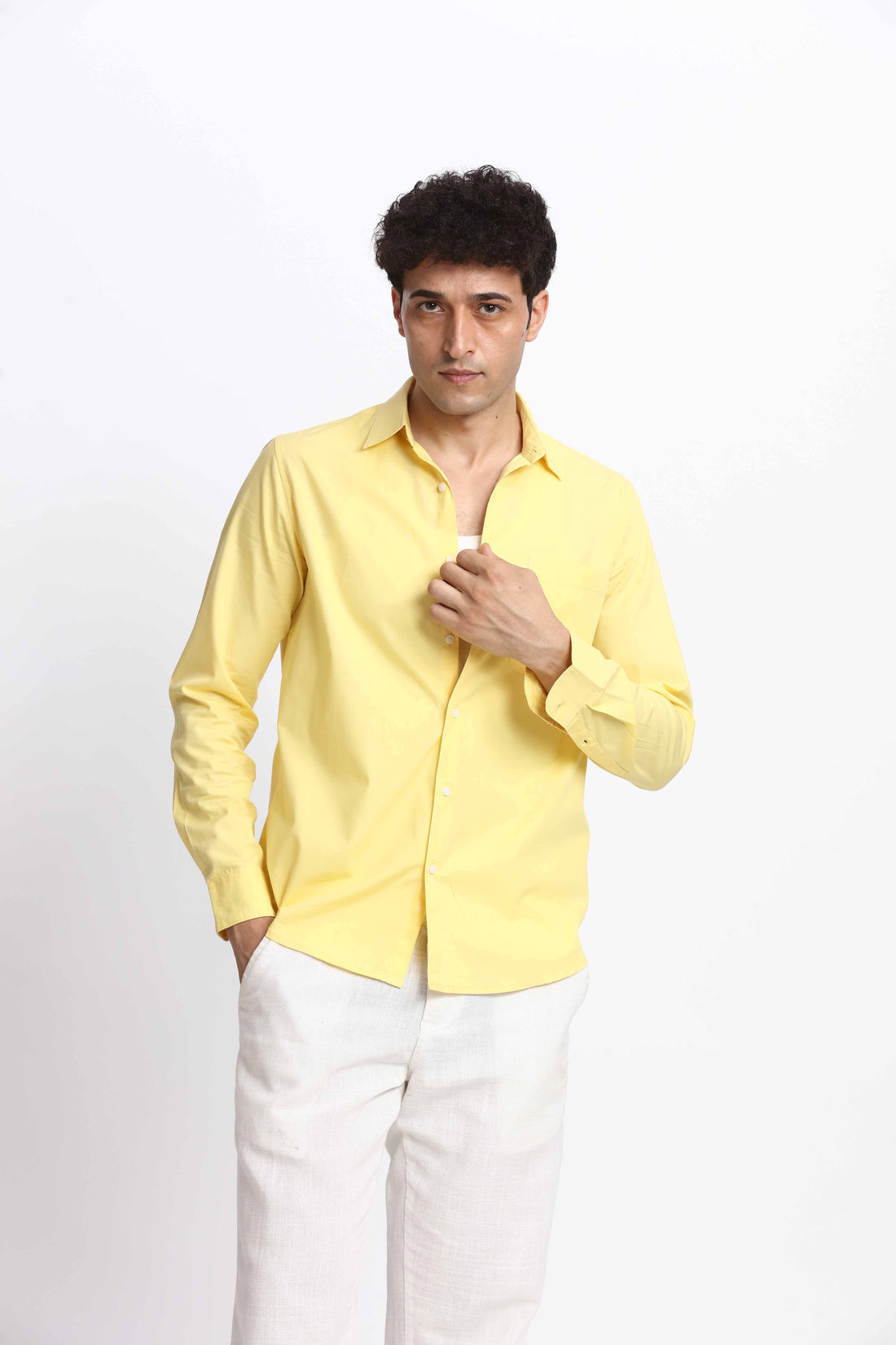 BUTTER YELLOW POPLIN SHIRT