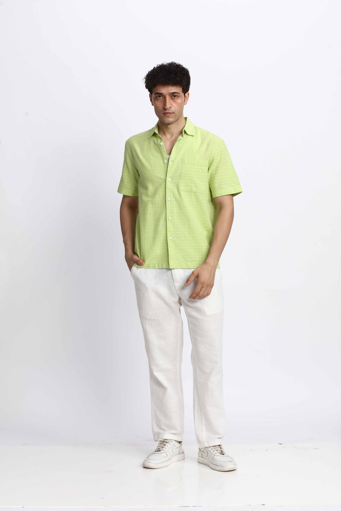 PASTEL GREEN RELAXED BOXY SHIRT