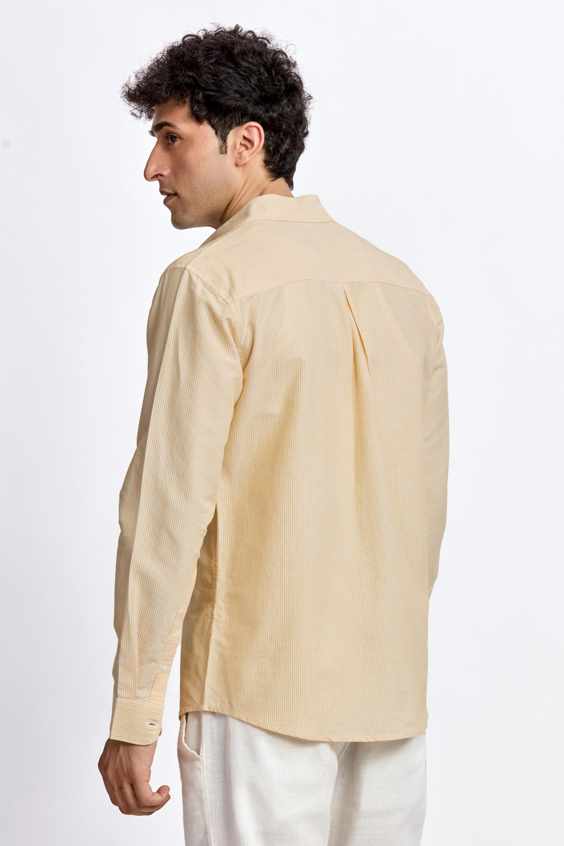 YELLOW STRIPE REGULAR FIT SHIRT