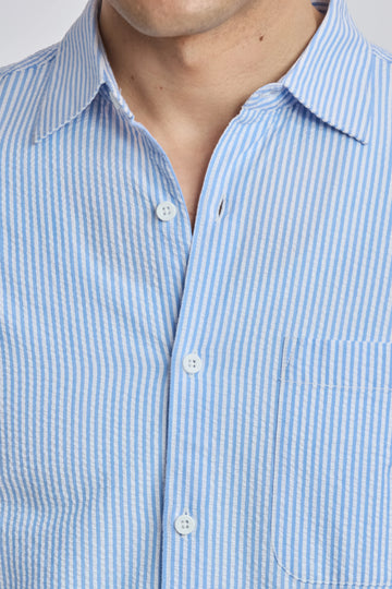 SEER SUCKER TEXTURED REGULAR FIT SHIRT