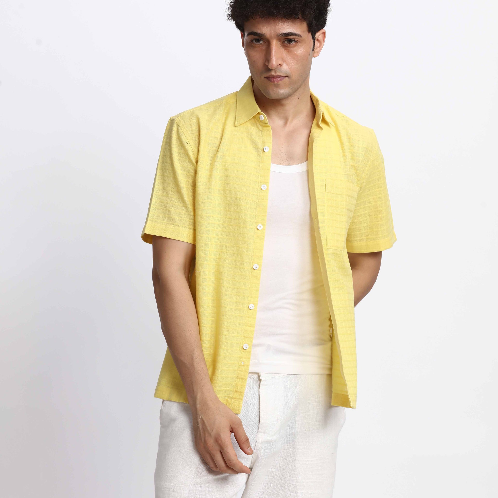 YELLOW RELAXED BOXY SHIRT