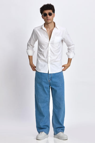 WHITE OXFORD REGULAR FIT SHIRT