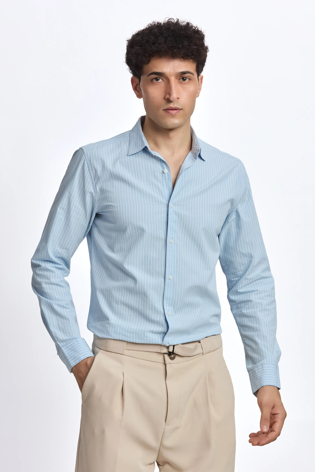 BLUE STRIPE SLIM FIT SHIRT
