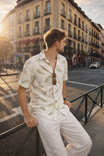 Green Printed Shirt for Men Regular Fit - XKIND