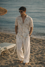 Orange Printed Shirt for Men Casual Regular Fit