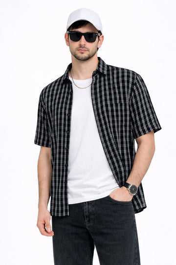 Cotton blend Regular fit short sleeve shirt