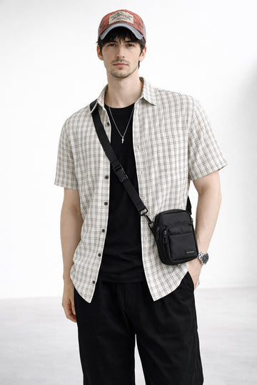 Cotton blend Regular fit short sleeve shirt