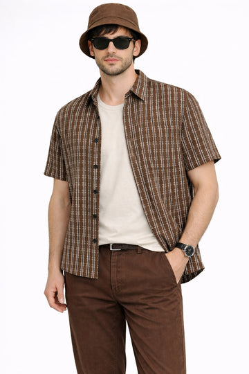 Cotton blend Regular fit short sleeve shirt