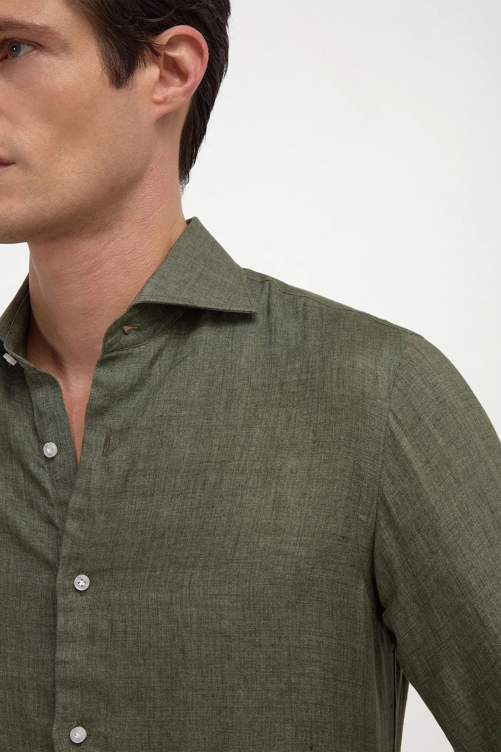 Olive Linen Shirt