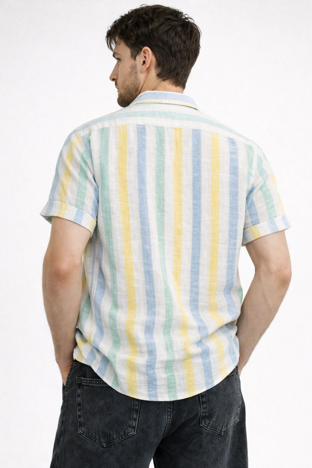 BLUE STRIPE RELAXED FIT CASUAL SHIRT