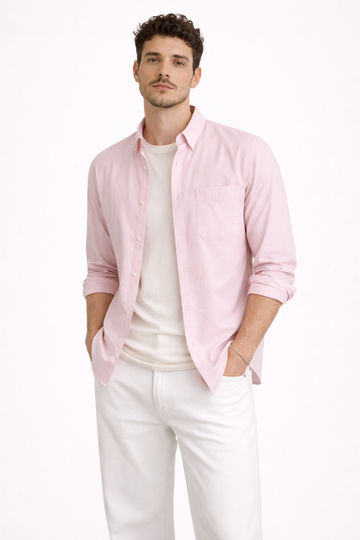 PINK OXFORD REGULAR FIT CASUAL SHIRT