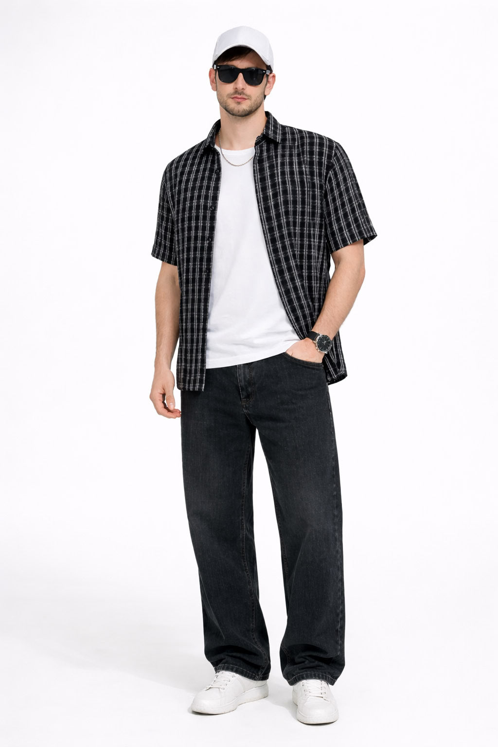 Cotton blend Regular fit short sleeve shirt