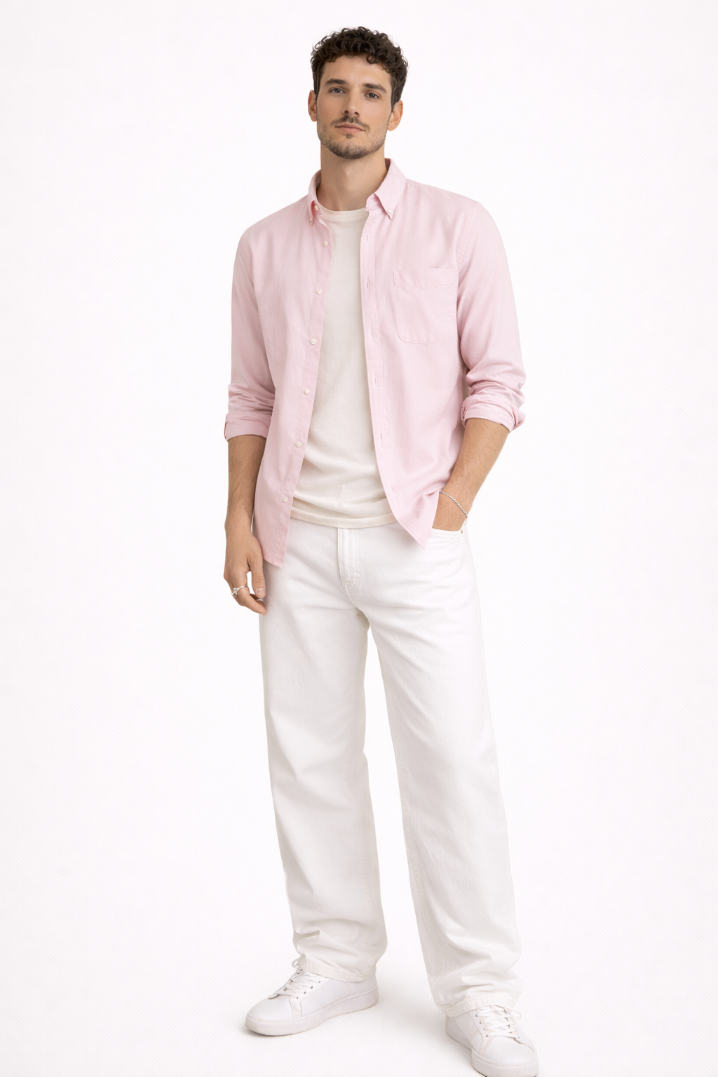 PINK OXFORD REGULAR FIT CASUAL SHIRT