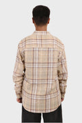 XKIND OCHRE TEXTURED CHECKS REGULAR FIT SHIRT - XKIND