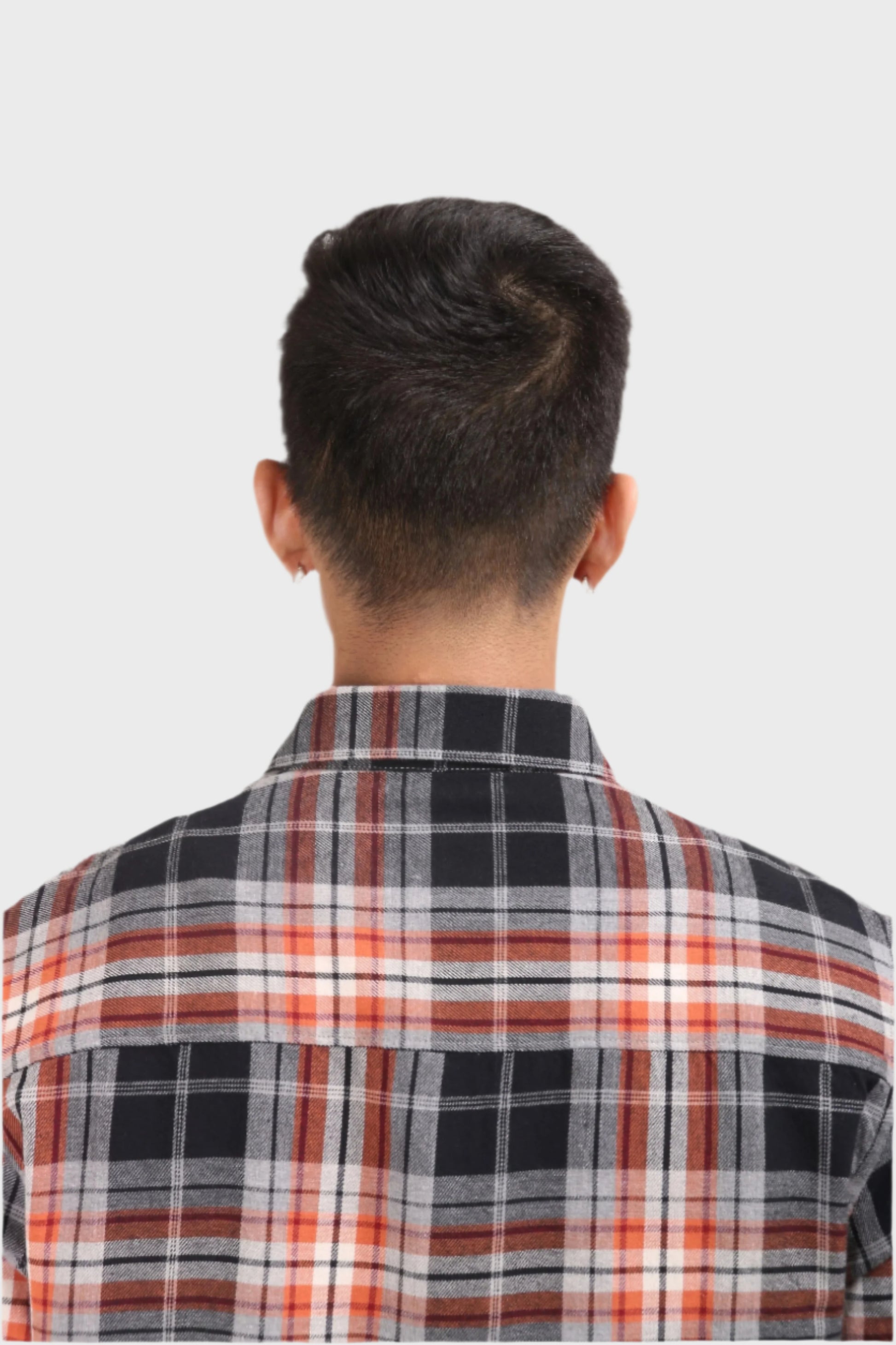 XKIND ORANGE CHECKS REGULAR FIT SHIRT - XKIND