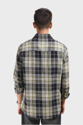 XKIND GREEN CHECKS REGULAR FIT SHIRT - XKIND