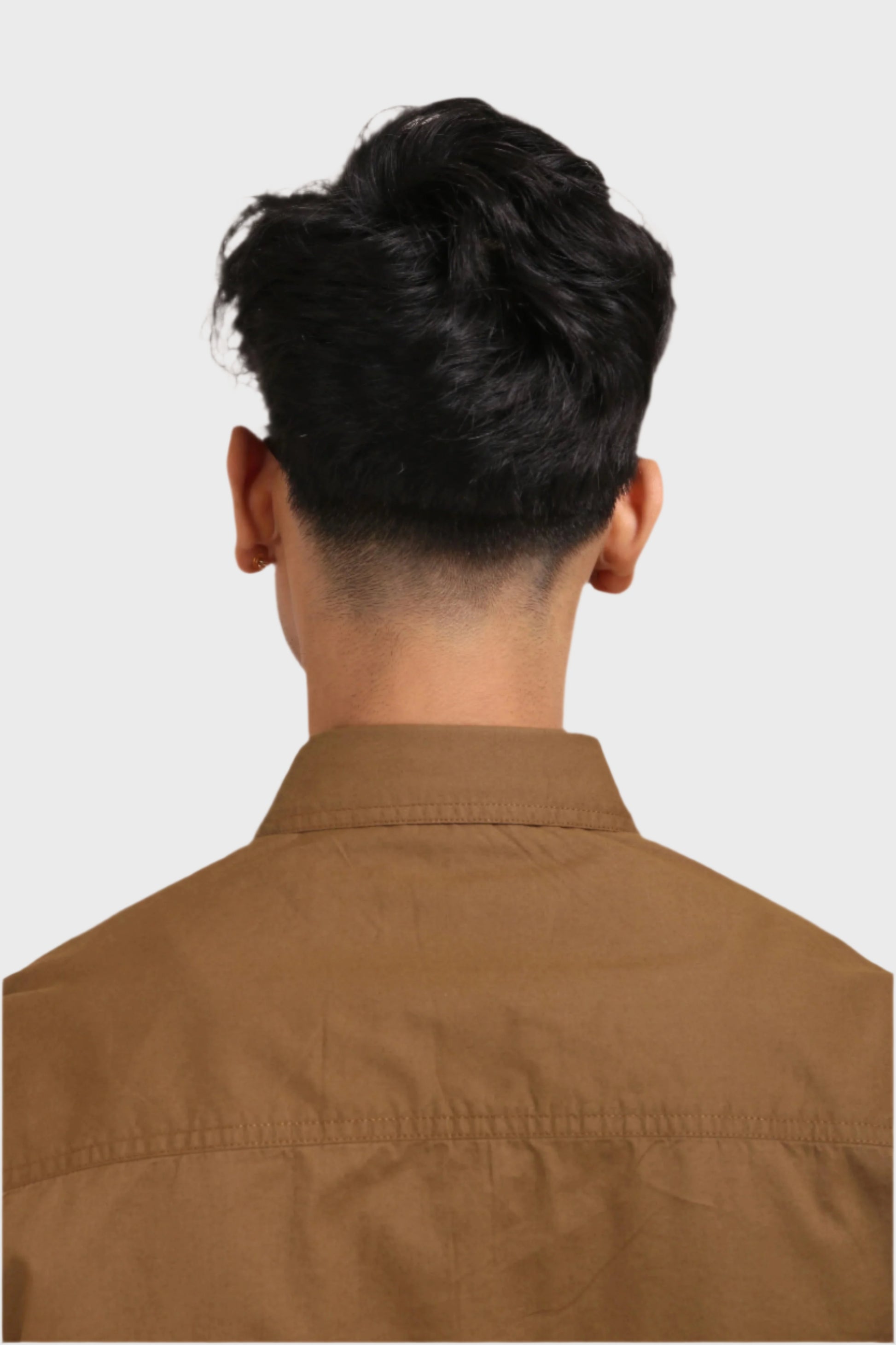 BROWN DOUBLE POCKET REGULAR FIT SHIRT - XKIND