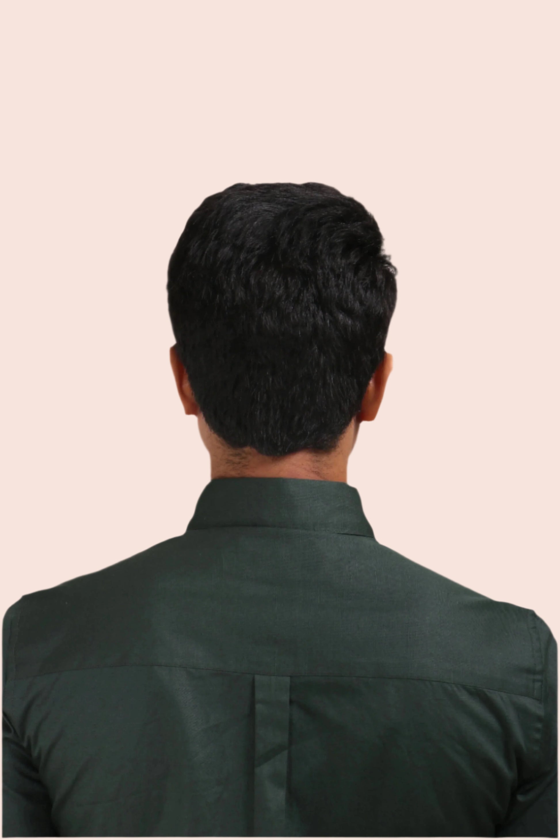 BOTTLE GREEN SATIN SLUB SLIM FIT SHIRT - XKIND