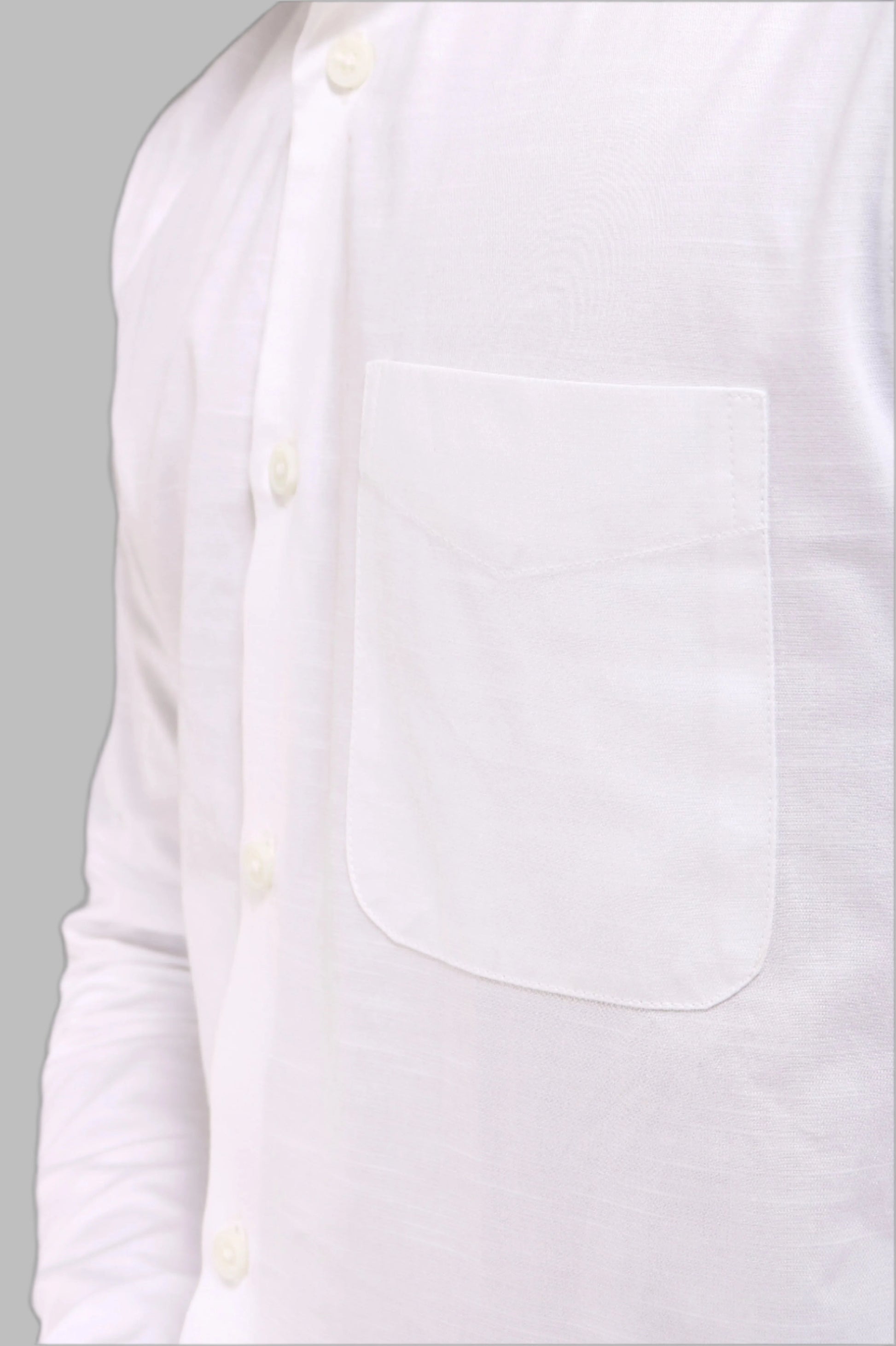 WHITE SATIN SLUB SLIM FIT SHIRT - XKIND