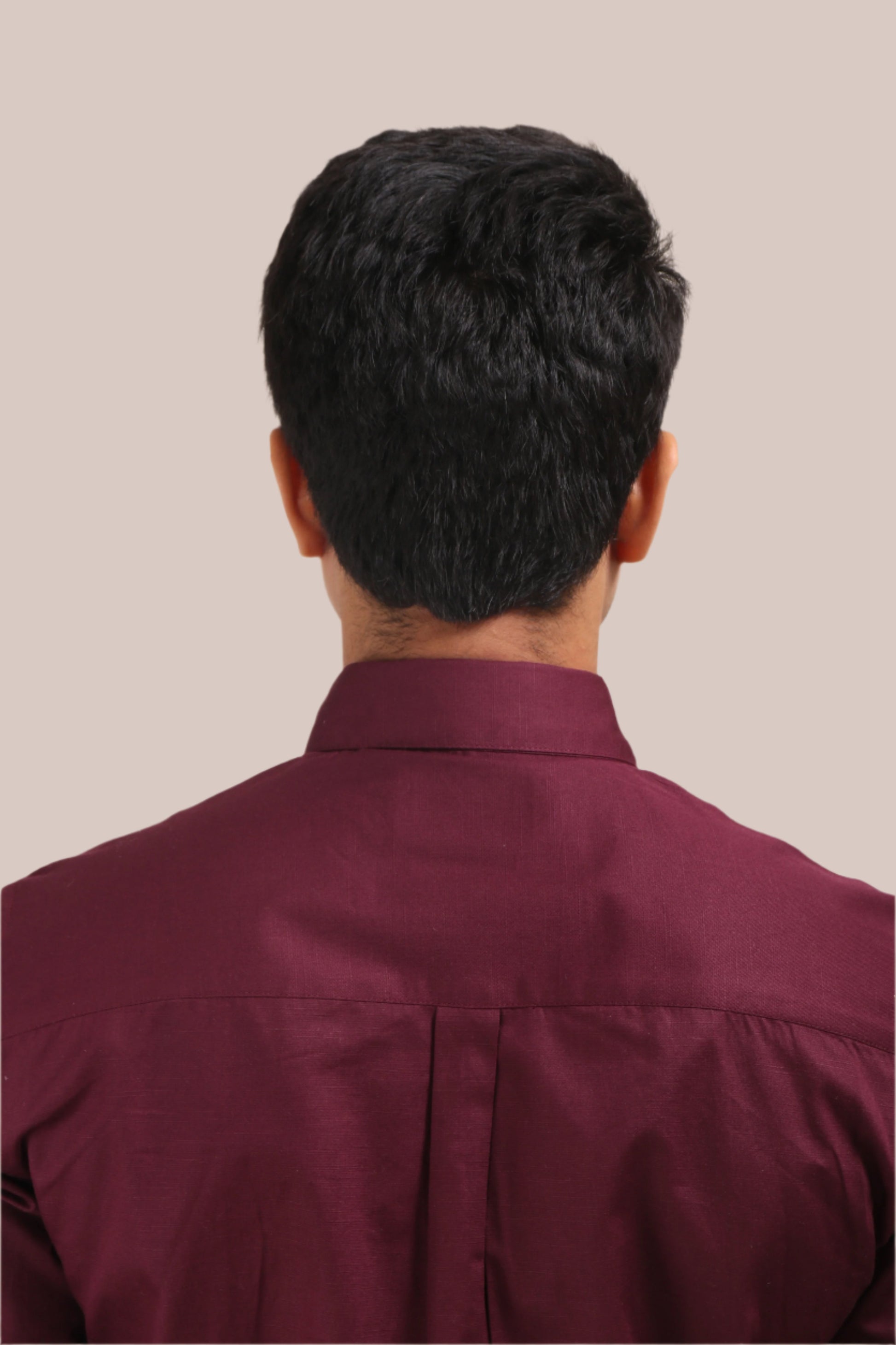 MAROON SATIN SLUB SLIM FIT SHIRT - XKIND