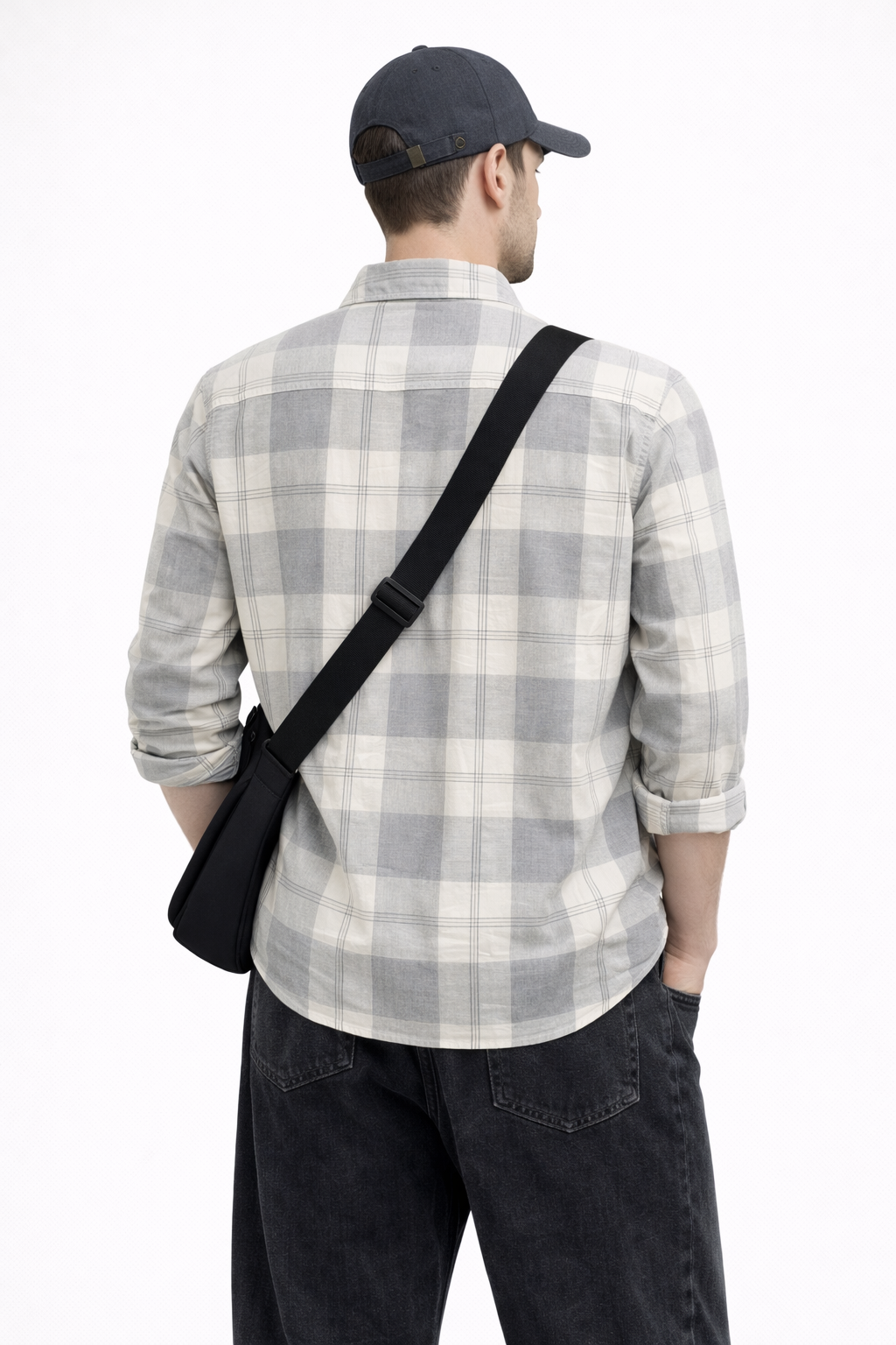 GREY CHECKS REGULAR FIT CASUAL SHIRT