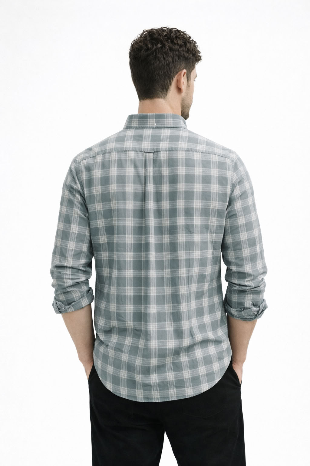 GREY CHECKS REGULAR FIT CASUAL SHIRT