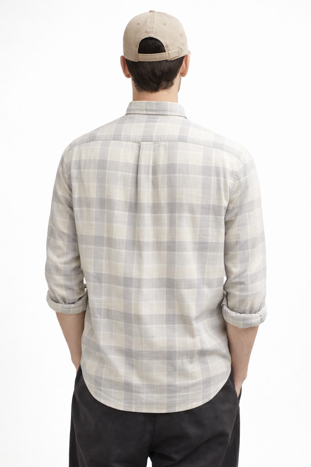 GREY CHECKS REGULAR FIT CASUAL SHIRT