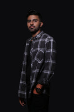 BLACK CHECKS REGULAR FIT SHIRT - XKIND