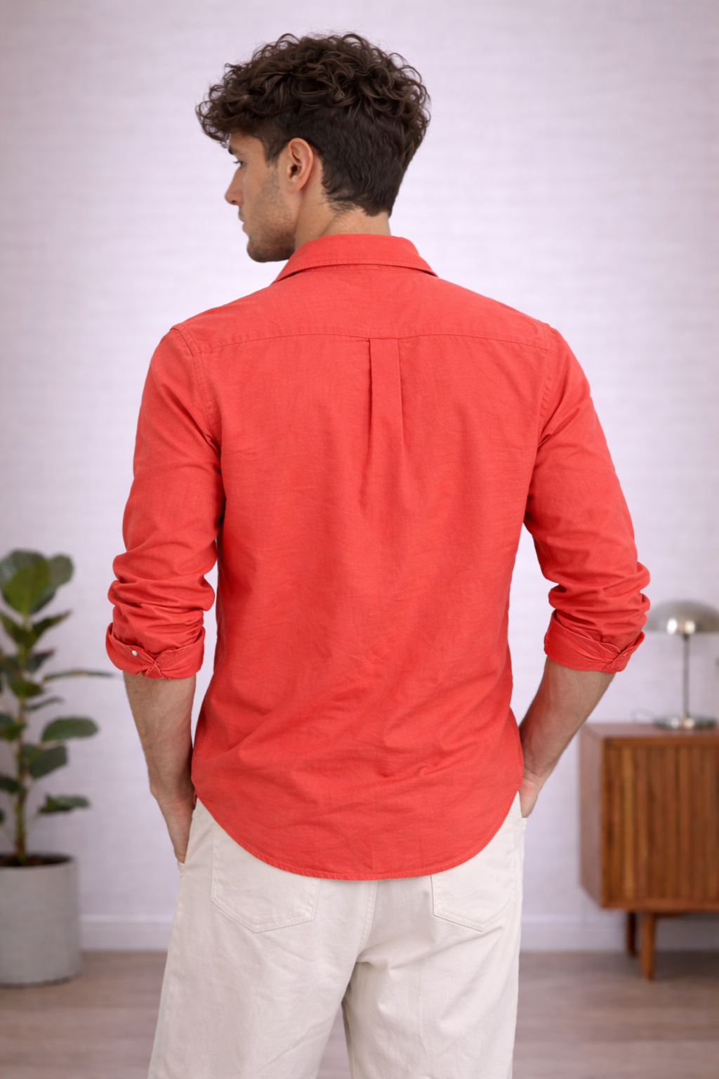 CORAL POPLIN REGULAR FIT SHIRT