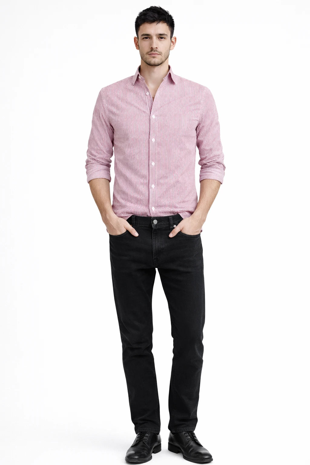 PINK STRIPE SLIM FIT SHIRT (Copy)
