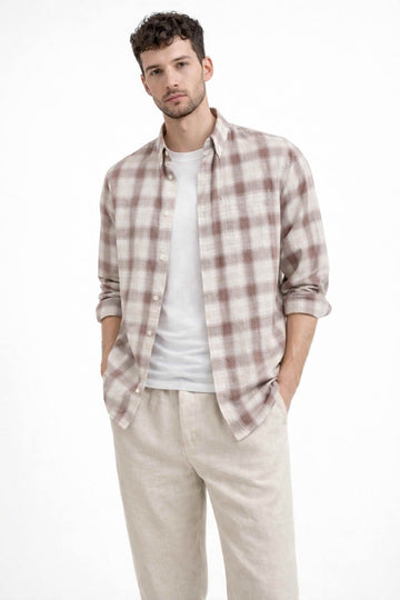 BLUE CHECKS REGULAR FIT CASUAL SHIRT