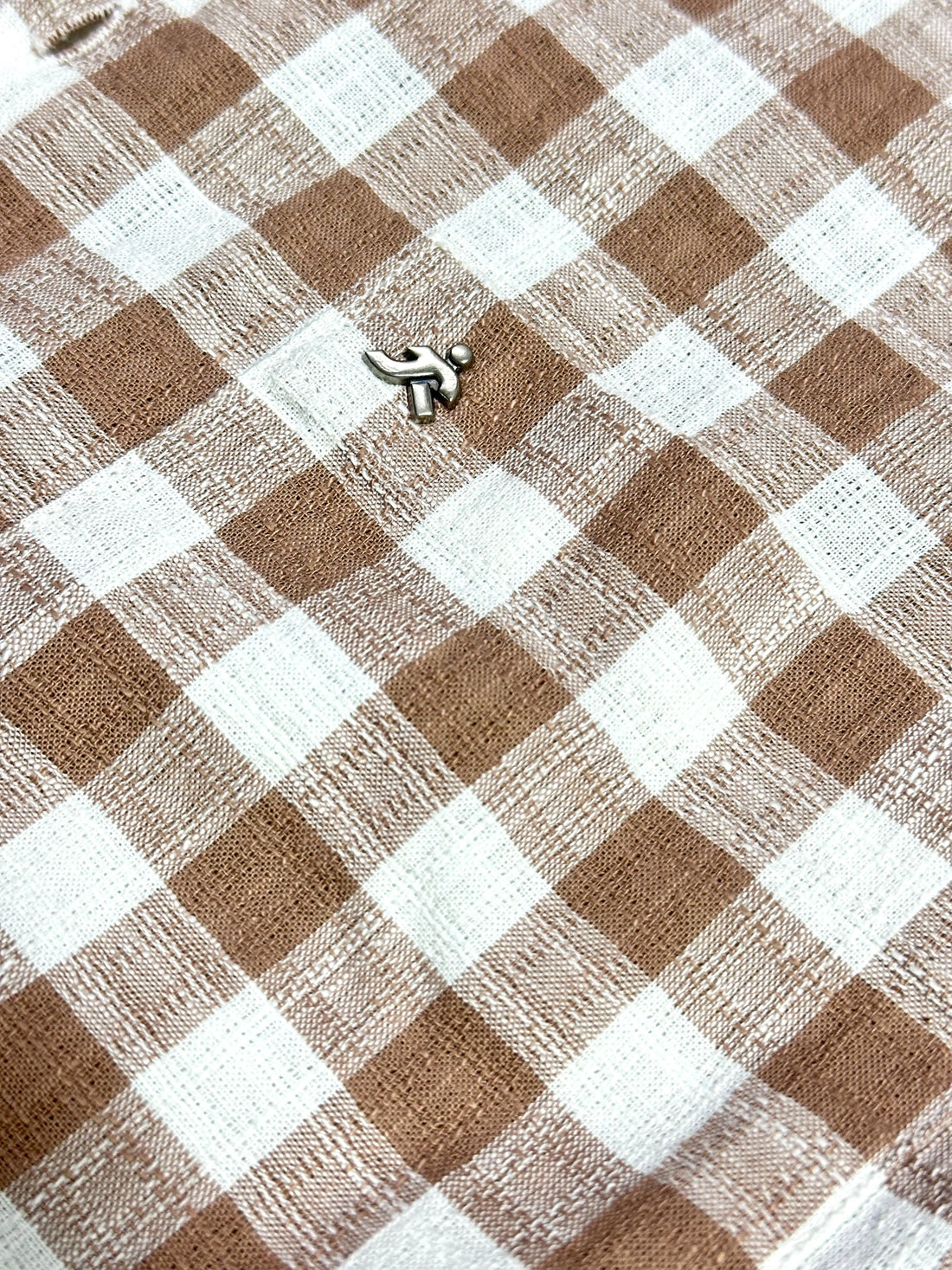 XKIND'S REGULAR FIT BROWN STRIPE SHIRT