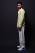 YELLOW SLUB SLIM FIT SHIRT - XKIND