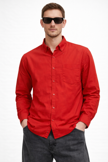 RED OXFORD REGULAR FIT SHIRT